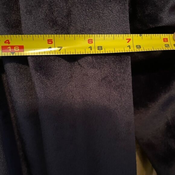 CROWNTUFT Velvet Dark Blue Women’s Vintage Substantial Robe S - Picture 10 of 15